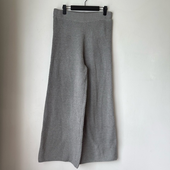 Mod Ref Grey Catalina Chunky Knit Wide Leg Lounge Pants M - Picture 3 of 5